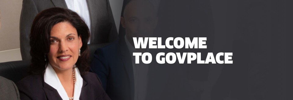 "Welcome to Govplace" text with photo of Suzanne Liscouski, Senior Vice President of Strategy and Business Development
